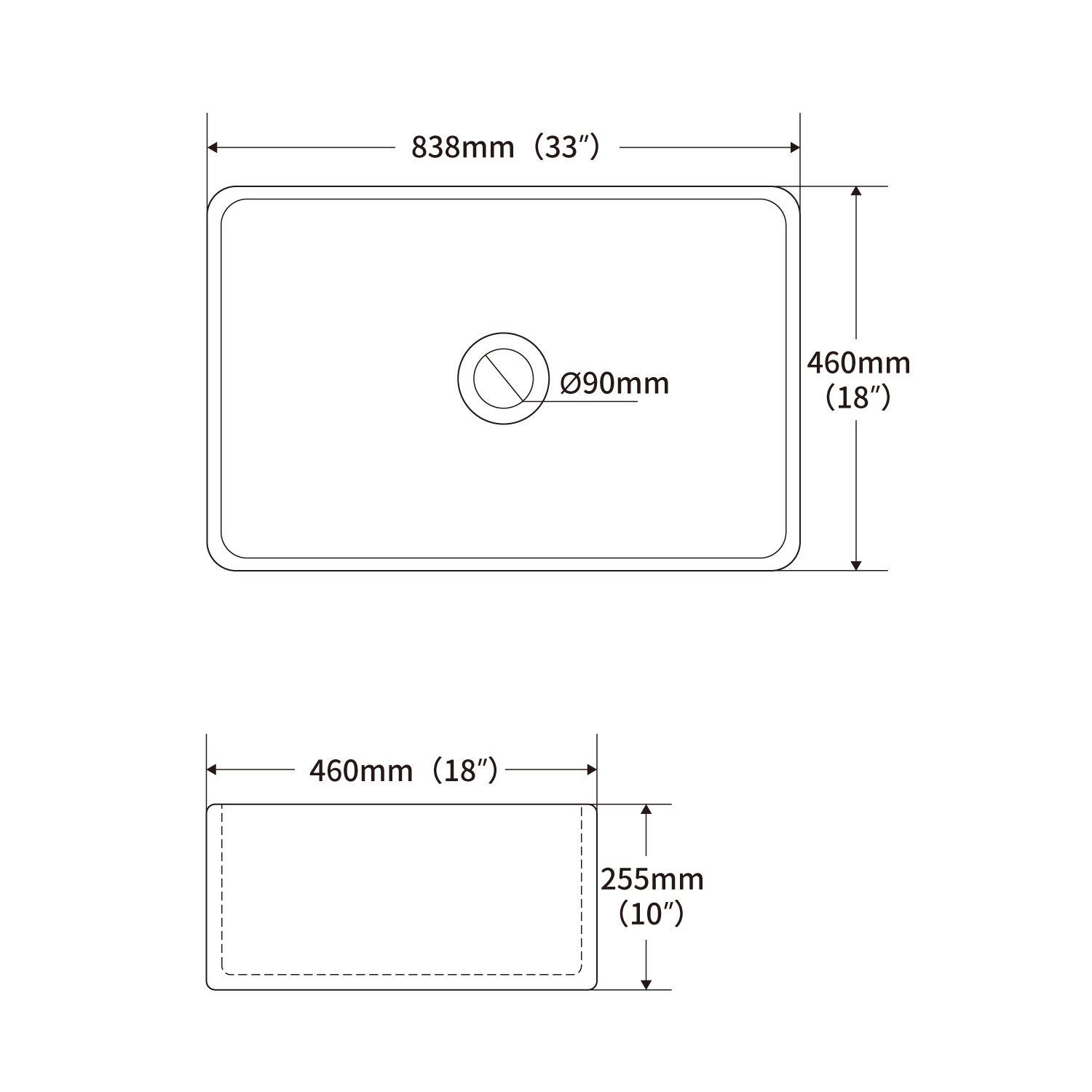 porcelain apron front kitchen sink 33 inches ceramic farmhouse kitchen sink, white porcelain apron front sink